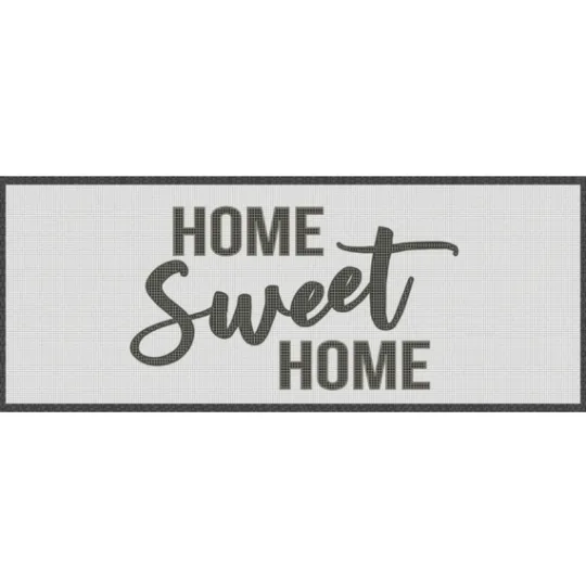 Kirkland's Home Black And White Home Sweet Home Floor Mat, 24X60- Kitchen & Floor Mats