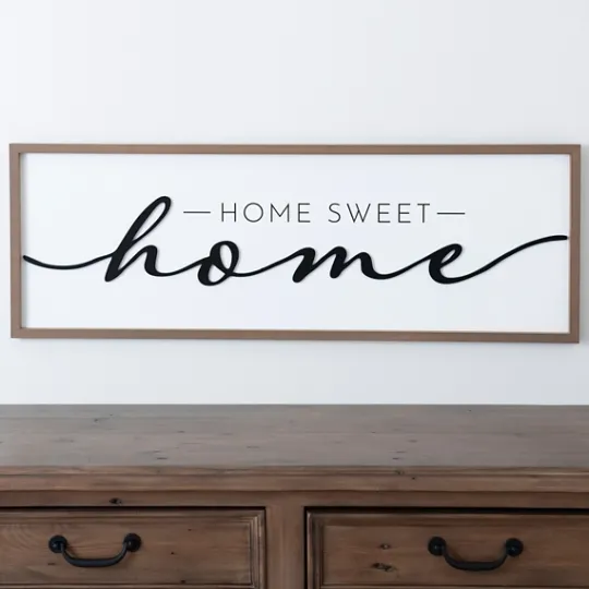 Kirkland's Home Black And White Home Sweet Home Wall Plaque- Wall Quotes & Signs