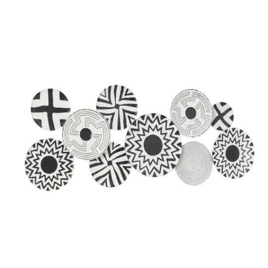 Kirkland's Home Black And White Layered Plates Wall Sculpture- Wall Plaques