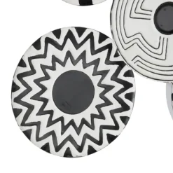 Kirkland's Home Black And White Layered Plates Wall Sculpture- Wall Plaques