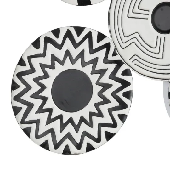 Kirkland's Home Black And White Layered Plates Wall Sculpture- Wall Plaques