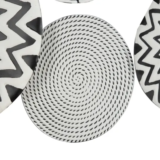 Kirkland's Home Black And White Layered Plates Wall Sculpture- Wall Plaques