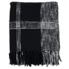 Kirkland's Home Black And White Plaid Fringed Throw- Blankets & Throws