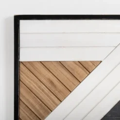 Kirkland's Home Black And White Striped Abstract Wall Plaque- Wall Plaques