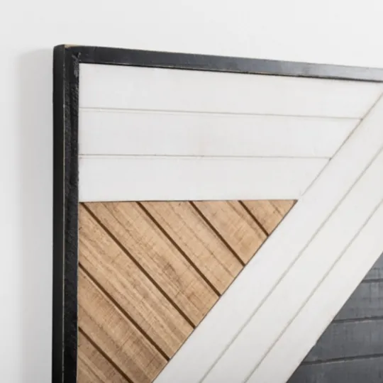 Kirkland's Home Black And White Striped Abstract Wall Plaque- Wall Plaques