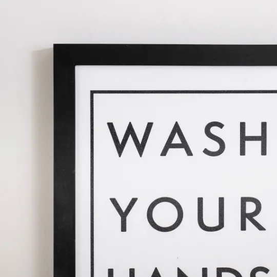 Kirkland's Home Black And White Wash Your Hands Wall Plaque- Wall Quotes & Signs