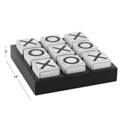 Kirkland's Home Black And White Wooden Tic Tac Toe Board- Decorative Accents