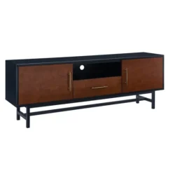 Kirkland's Home Black And Wood 2-Door Media Cabinet- Tv Stands & Media Consoles