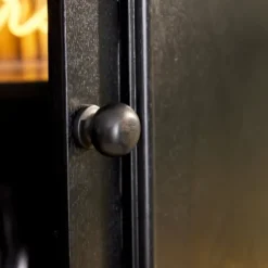 Kirkland's Home Black Arch Wood Bar Cabinet- Cabinets & Sideboards