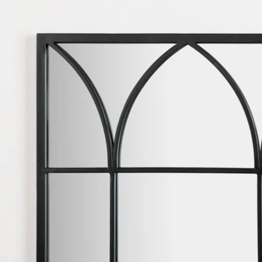 Kirkland's Home Black Arched Pane Wall Mirror- Decorative Mirrors