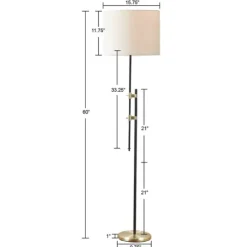 Kirkland's Home Black Asymmetrical Metal Floor Lamp- Floor Lamps