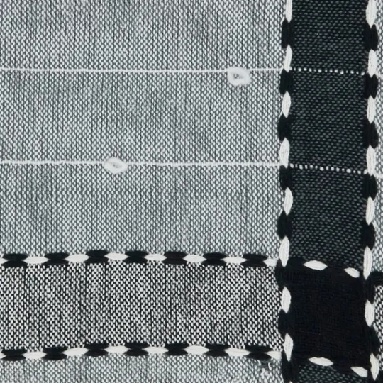 Kirkland's Home Black Banded Tassel Edge Throw- Blankets & Throws
