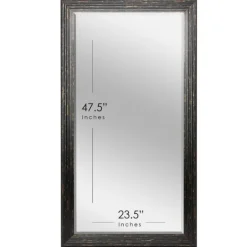 Kirkland's Home Black Beaded Frame Beveled Wall Mirror- Framed Mirrors