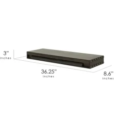 Kirkland's Home Black Beaded Wood Large Floating Shelf- Shelves