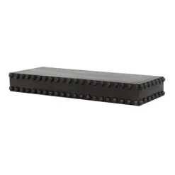 Kirkland's Home Black Beaded Wood Small Floating Shelf- Shelves