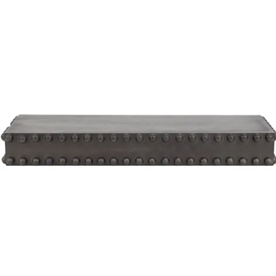Kirkland's Home Black Beaded Wood Small Floating Shelf- Shelves
