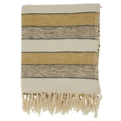 Kirkland's Home Black Beige With Fringe Throw Blanket- Blankets & Throws