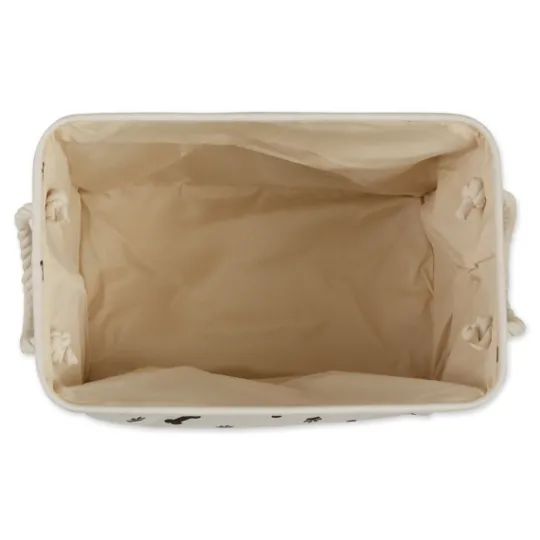 Kirkland's Home Black Bone And Paw Print Rectangle Pet Basket- Baskets & Boxes