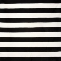 Kirkland's Home Black Cabana Stripe Indoor/Outdoor Area Rug, 8X8- Outdoor Rugs
