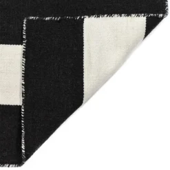 Kirkland's Home Black Cabana Stripe Indoor/Outdoor Area Rug, 3X5- Outdoor Rugs