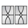 Kirkland's Home Black Carved Wooden Frame Wall Mirrors, Set Of 2- Decorative Mirrors