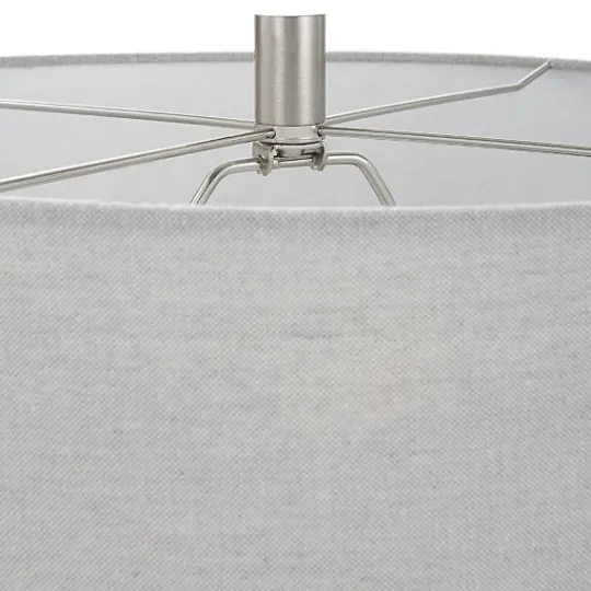 Kirkland's Home Black Ceramic Gridline Table Lamp- Table Lamps