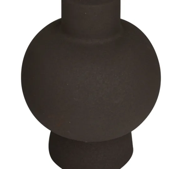 Kirkland's Home Black Ceramic Hourglass Simple Small Table Lamp- Table Lamps