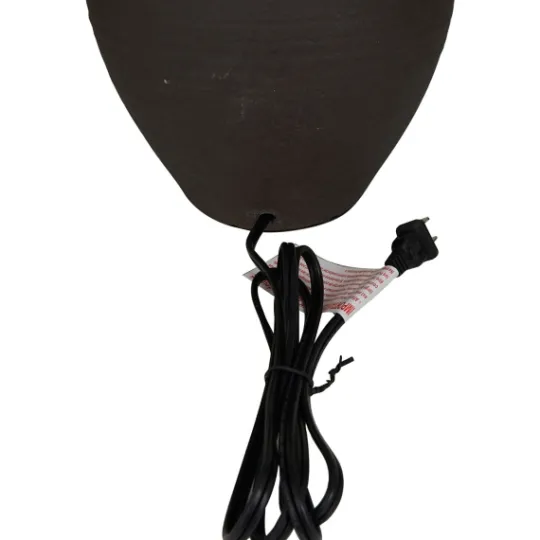 Kirkland's Home Black Ceramic Hourglass Simple Large Table Lamp- Table Lamps