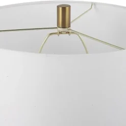 Kirkland's Home Black Ceramic Ribbed Table Lamp- Table Lamps