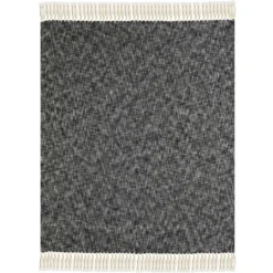 Kirkland's Home Black Chambray Fringe Throw- Blankets & Throws