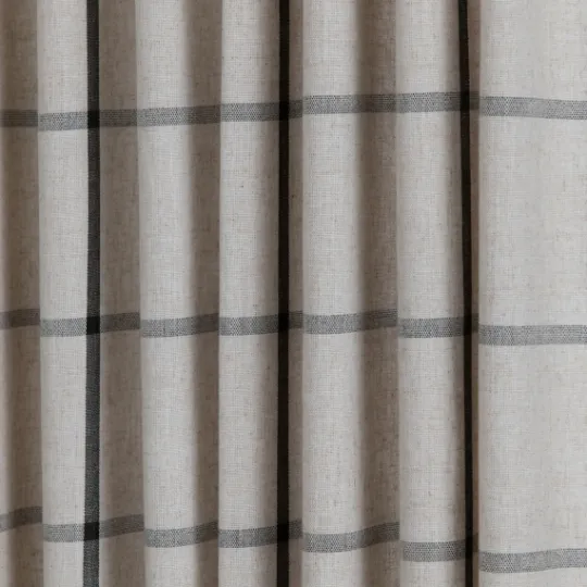 Kirkland's Home Black Checkered Single Curtain Panel, 84 In.- Curtains & Drapes