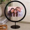Kirkland's Home Black Circular Floating Picture Frame Stand, 4X6- Picture Frames