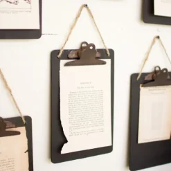 Kirkland's Home Black Clip Board Notes Wall Hangings, Set Of 6- Wall Storage