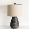 Kirkland's Home Black Concrete Porter Table Lamp- Table Lamps