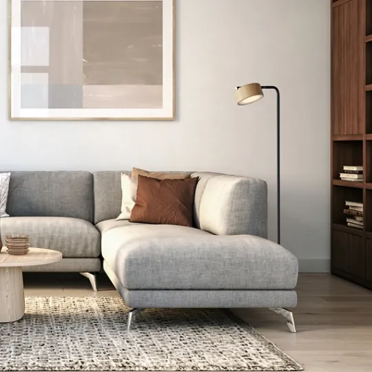 Kirkland's Home Black Contemporary Arch Task Floor Lamp- Floor Lamps