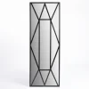 Kirkland's Home Black Cross Pane Leaner Mirror- Decorative Mirrors