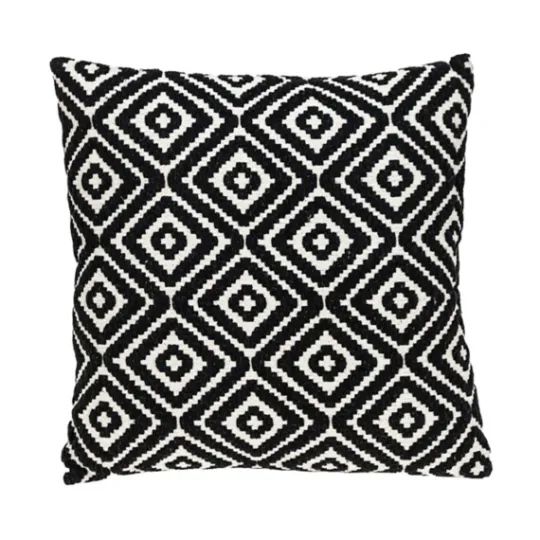 Kirkland's Home Black Diamond Cotton Throw Pillow- Pillows