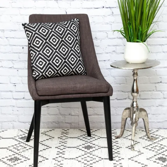 Kirkland's Home Black Diamond Cotton Throw Pillow- Pillows