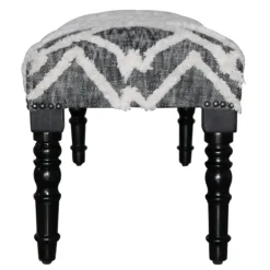 Kirkland's Home Black Diamond Tufted Modern Bench- Benches & Ottomans