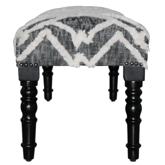Kirkland's Home Black Diamond Tufted Modern Bench- Benches & Ottomans