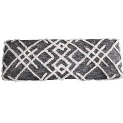 Kirkland's Home Black Diamond Tufted Modern Bench- Benches & Ottomans