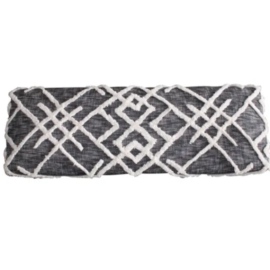 Kirkland's Home Black Diamond Tufted Modern Bench- Benches & Ottomans