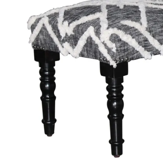 Kirkland's Home Black Diamond Tufted Modern Bench- Benches & Ottomans