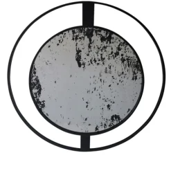 Kirkland's Home Black Distressed Floating Frame Mirror- Framed Mirrors