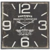 Kirkland's Home Black Distressed Wood Face Square Clock- Clocks