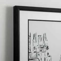 Kirkland's Home Black Eiffel Tower Sketch Framed Art Print- Framed Art