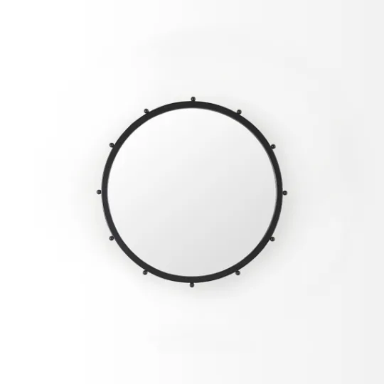 Kirkland's Home Black Elena I Small Wall Mirror- Decorative Mirrors