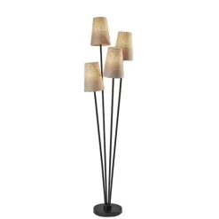 Kirkland's Home Black Enoki 4-Arm Asymmetrical Floor Lamp- Floor Lamps