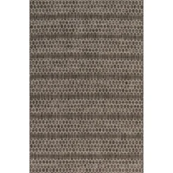 Kirkland's Home Black Eyelet Pattern Outdoor Area Rug, 5X7- Outdoor Rugs