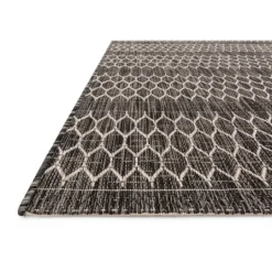 Kirkland's Home Black Eyelet Pattern Outdoor Area Rug, 5X7- Outdoor Rugs